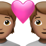 Пара з серцем: людина, людина, середній тон шкіри для Apple iOS 18.4