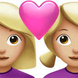 Закохана пара: жінка жінка світлий тон шкіри для Apple iOS 18.4