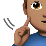 Глухий чоловік: середній тон шкіри для Apple iOS 18.4