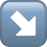 Стрелка вправо-вниз для Apple iOS 18.4