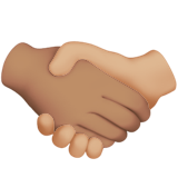 Рукопожатие: средний тон кожи светлый тон кожи для Apple iOS 18.4