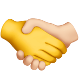 Рукостискання: без тону шкіри, світлий тон шкіри для Apple iOS 18.4