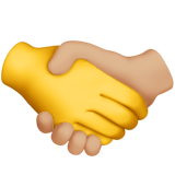 Рукостискання: відсутність тону шкіри, середньо-світлий тон шкіри для Apple iOS 18.4