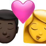Поцелуй - Мужчина: Темный тон кожи, Женщина: Без тона кожи для Apple iOS 18.4