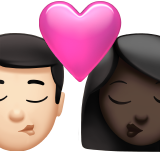 Поцілунок-чоловік: світлий тон шкіри, жінка: темний тон шкіри для Apple iOS 18.4