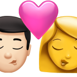 Поцілунок-чоловік: світлий тон шкіри, жінка: без тону шкіри для Apple iOS 18.4