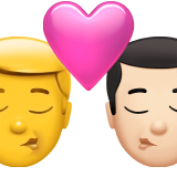 Поцілунок-чоловік: без тону шкіри, чоловік: світлий тон шкіри для Apple iOS 18.4