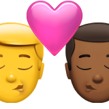 Поцелуй - Мужчина: Без тона кожи, Мужчина: Средне-темный тон кожи для Apple iOS 18.4