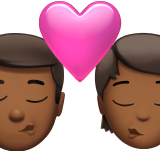 Поцілунок: Чоловік, Особистість, Середньо-Темний Тон Шкіри для Apple iOS 18.4