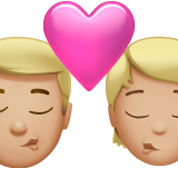 Поцелуй: Мужчина, Личность, Средне-светлый тон кожи для Apple iOS 18.4