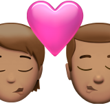 Поцілунок: Людина, Чоловік, Середній Тон Шкіри для Apple iOS 18.4