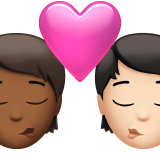 Поцілунок: дорослий дорослий темний тон шкіри дуже світлий тон шкіри для Apple iOS 18.4