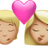 Kiss: Pessoa, Mulher, Tom de Pele Médio-Claro para Apple iOS 18.4