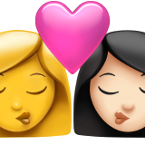 Поцілунок-жінка: без тону шкіри, жінка: світлий тон шкіри для Apple iOS 18.4