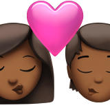 Поцілунок: Жінка, Людина, Середньо-Темний Тон Шкіри для Apple iOS 18.4