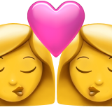 Поцелуй: женщина женщина для Apple iOS 18.4