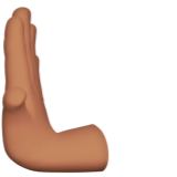 Толкающая рука влево: средний тон кожи для Apple iOS 18.4