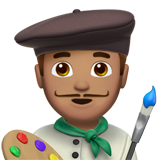 Мужчина-художник: средний тон кожи для Apple iOS 18.4