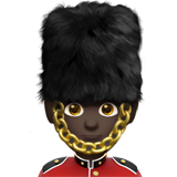 Чоловік-гвардієць: дуже темний тон шкіри для Apple iOS 18.4