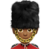 Чоловік-гвардієць: темний тон шкіри для Apple iOS 18.4