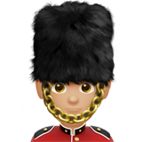 Чоловік-гвардієць: світлий тон шкіри для Apple iOS 18.4