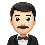 Мужчина в смокинге: очень светлый тон кожи для Apple iOS 18.4