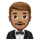 Мужчина в смокинге: средний тон кожи для Apple iOS 18.4