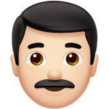 Мужчина: очень светлый тон кожи для Apple iOS 18.4