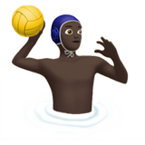 Чоловік грає у водне поло: дуже темний тон шкіри для Apple iOS 18.4