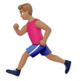 Мужчина бежит: средний тон кожи для Apple iOS 18.4