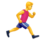 Мужчина бежит вправо для Apple iOS 18.4