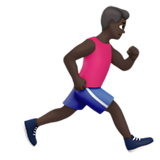 Мужчина бежит вправо: темный оттенок кожи для Apple iOS 18.4