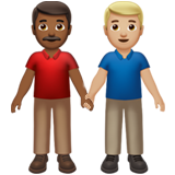 Двое мужчин: темный тон кожи светлый тон кожи для Apple iOS 18.4