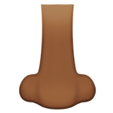 Нос: темный тон кожи для Apple iOS 18.4