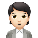 Офісний працівник: дуже світлий тон шкіри для Apple iOS 18.4