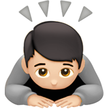 Людина кланяється: дуже світлий тон шкіри для Apple iOS 18.4