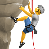 Людина піднімається по скелі для Apple iOS 18.4