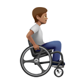 <p>Людина на ручному візку: середній тон шкіри, обернена праворуч</p> для Apple iOS 18.4