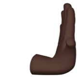 Штовхаюча рука вправо: темний тон шкіри для Apple iOS 18.4