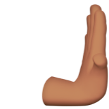 <p>Рука, що натискає вправо: тон шкіри середньої</p> для Apple iOS 18.4