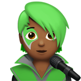 Співак: темний тон шкіри для Apple iOS 18.4