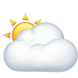 Солнце за облаком для Apple iOS 18.4