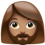 Бородата жінка: середній тон шкіри для Apple iOS 18.4