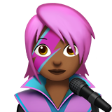 Співачка: темний тон шкіри для Apple iOS 18.4