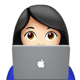 Женщина-инженер: очень светлый тон кожи для Apple iOS 18.4