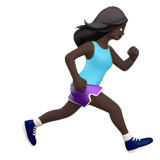 Женщина бежит вправо: темный оттенок кожи для Apple iOS 18.4