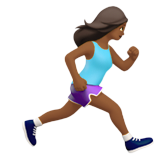 Женщина бежит вправо: средне-темный тон кожи для Apple iOS 18.4