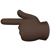 Main Avec Index Pointant À Gauche: Peau Foncée pour Apple iOS 26.4