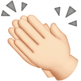 Clapping Hands: Light Skin Tone for Apple iOS 26.4