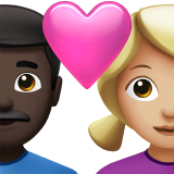 Pariskunta, jolla on sydän - Mies: tumma iho, nainen: keskivaalea iho varten Apple iOS 26.4